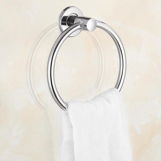 Towel Ring Holder Stainless Steel Hand Hanger Round Wall Mounted Hotel Chrome