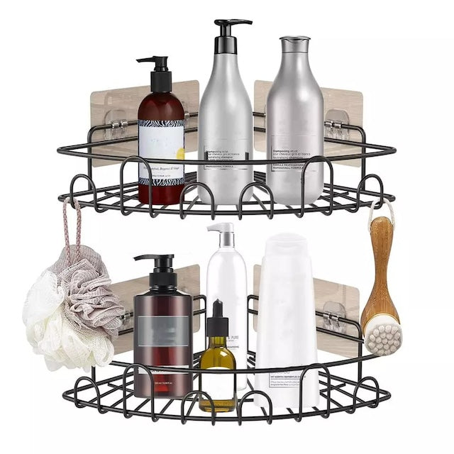 Triangular Storage Bracket, Corner Shower Caddy, Stainless Steel Adhesive Bathroom Shelf, Wall Mounted Storage Organizer