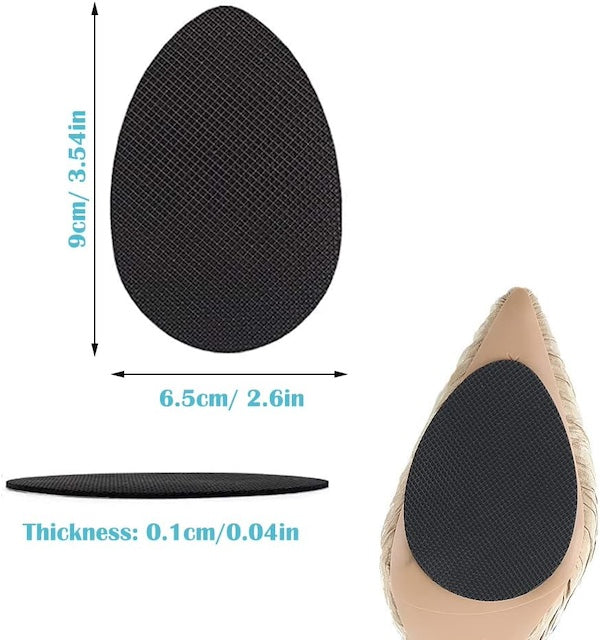 Two Piece Sole Bottom Antiskid Patches, Non-Slip Sole Pads, High Heels Sole Stickers, Noise Reduction for Shoes and High Heels