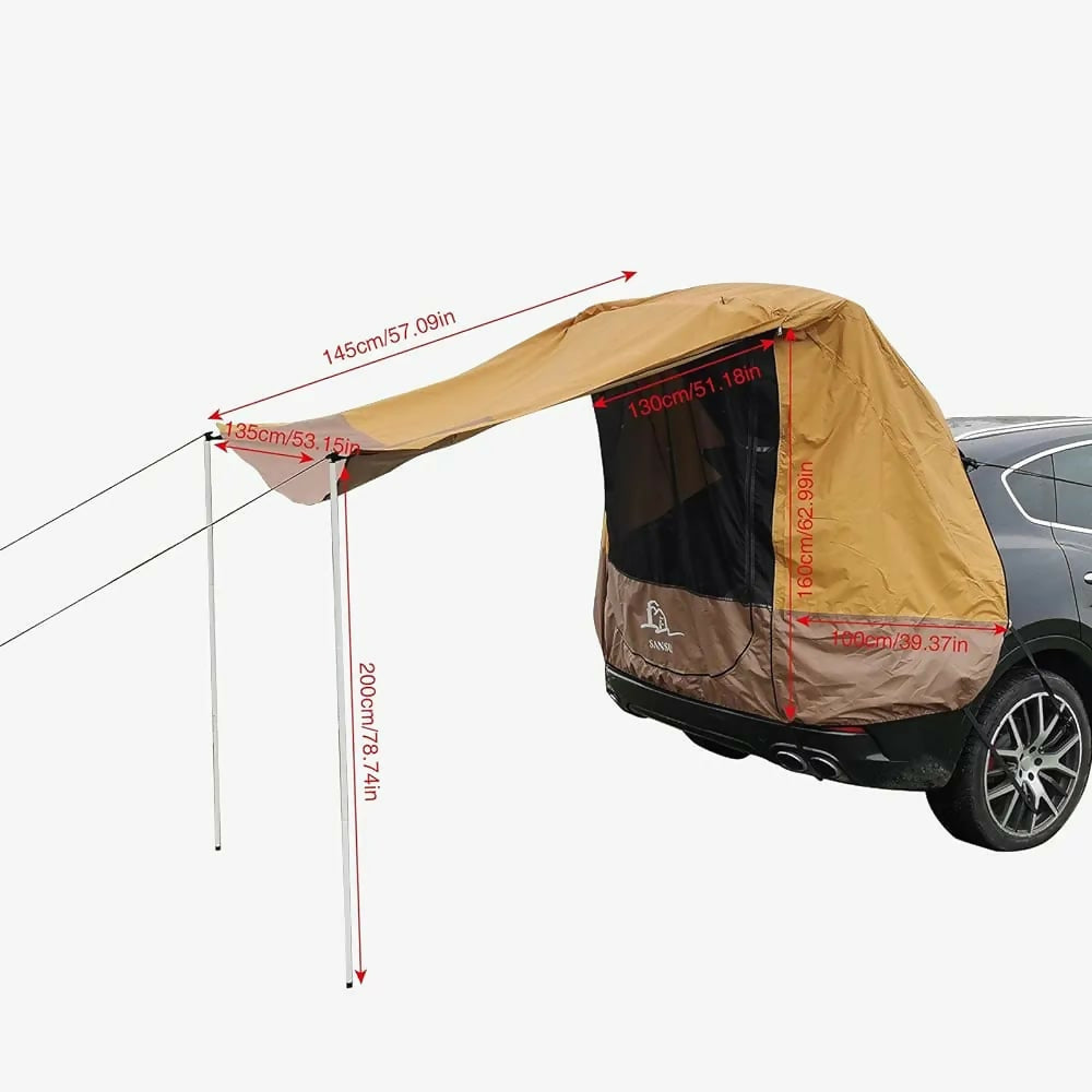 Brown Tailgate tent/Retractable car rear tent