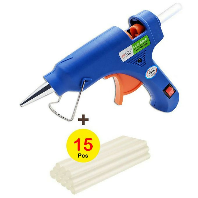 Sd Hot Melt Glue Gunn + 15pcs Glue Sticks