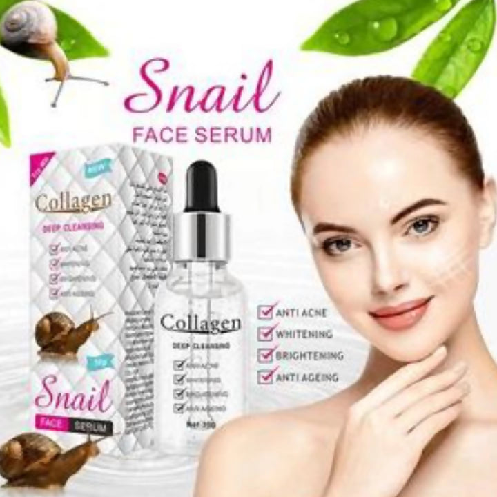 Snail Collagen Face Cream + Face Serum + Beauty Soap