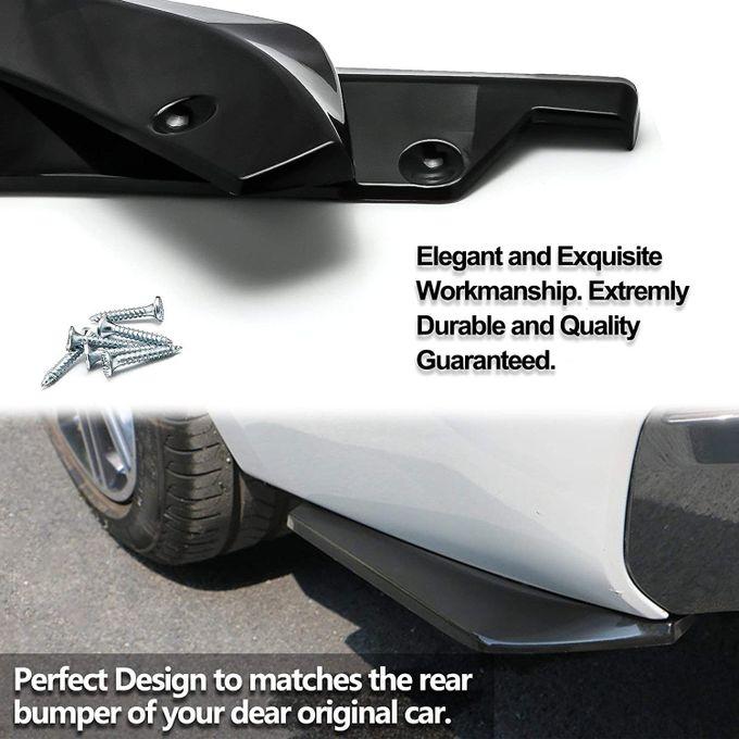 Universal Car Rear Bumper Fin Canard Splitter Diffuser Valence Spoiler Lips Body Kit Sport - 2 pcs