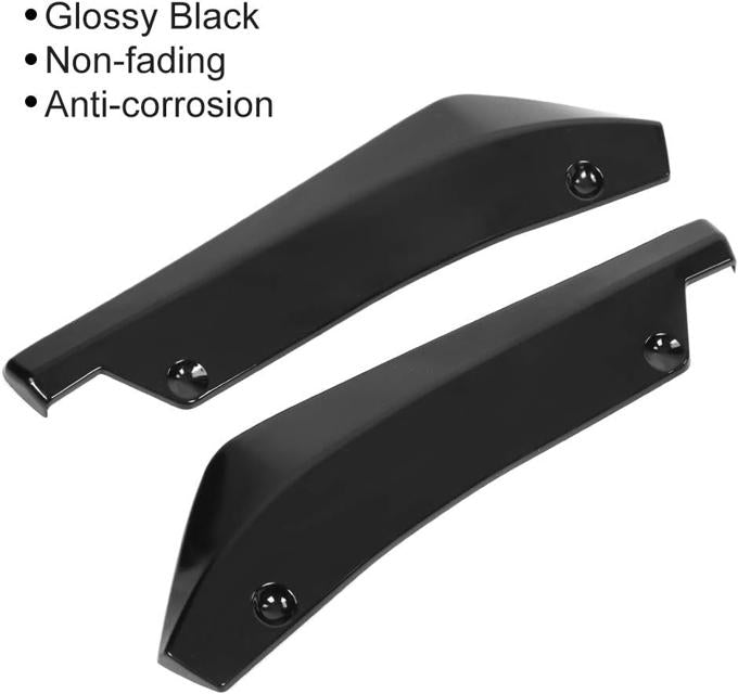 Universal Car Rear Bumper Fin Canard Splitter Diffuser Valence Spoiler Lips Body Kit Sport - 2 pcs