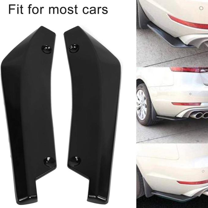 Universal Car Rear Bumper Fin Canard Splitter Diffuser Valence Spoiler Lips Body Kit Sport - 2 pcs