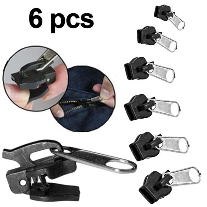 6 Pack Universal Zipper Repair Kit, Fixes any zipper in a Flash