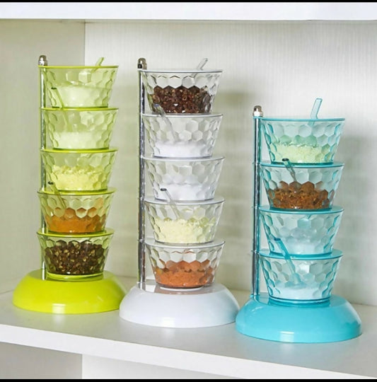 *5 layer rotating spice seasoning stand