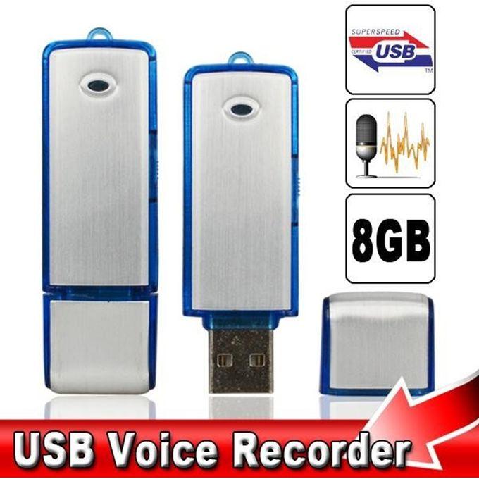 8GB Mini USB Disk Spy Voice Recorder upto 150 Hours, 2 in 1 Combination of 8GB Memory Stick + Voice Recording