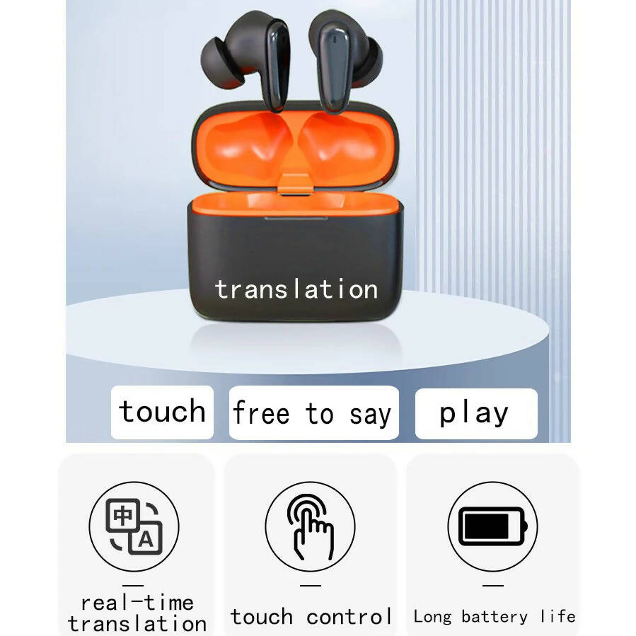 New Translation Headphones 144 Languages Instant Translated Smart Voice Translator Wireless Bluetooth Travel Translator Earphone