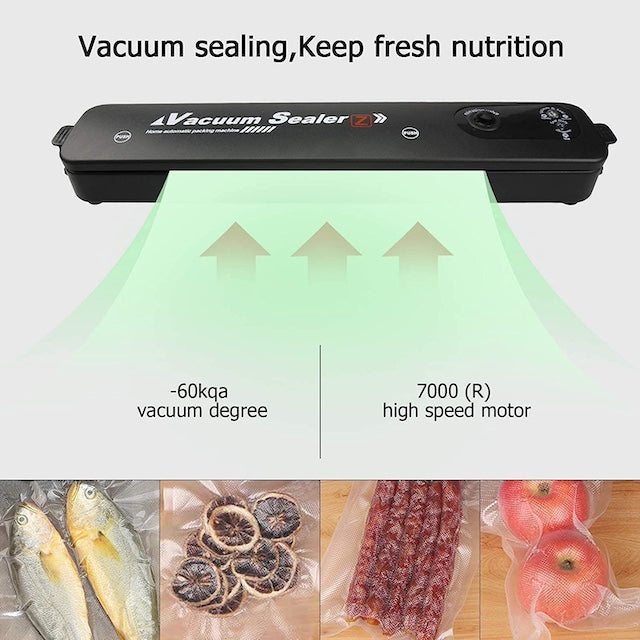 Vacuum Thermal Sealer, Portable Vacuum Air Sealing Machine, Plastic Bag Sealing Machine With LED Light - Dry & Moist Sealing