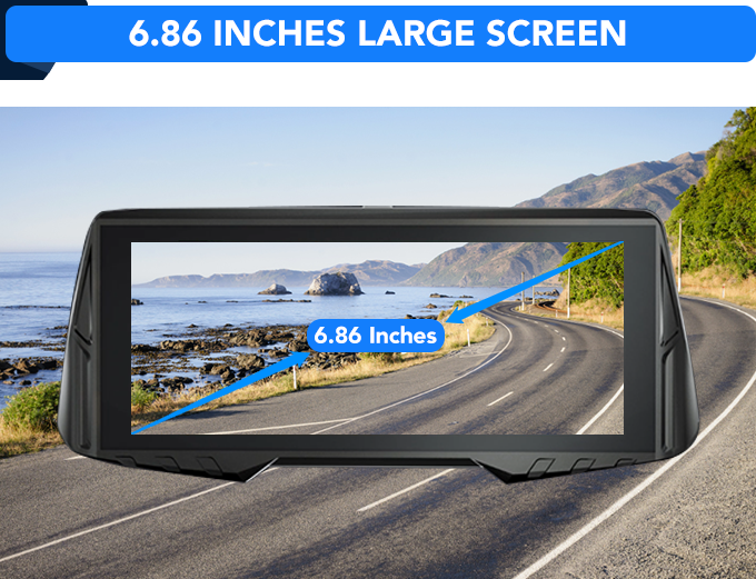 Spedal CL876 Gps Motorcycle Wireless CarPlay/Android Auto 6.86 Inch 1080P Dual Cameras Loop Recording Tire Pressure Monitoring