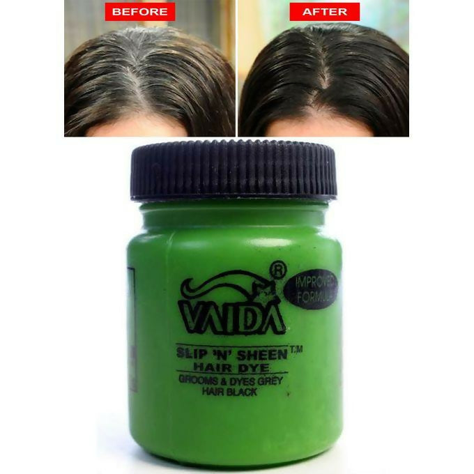 Vaida Turns Grey Hair Black - Slip 'N' Sheen Hair Dye Pomade