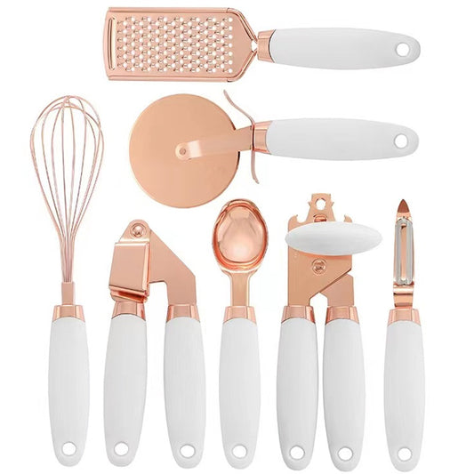 7 Pieces Copper Coated High Quality Stainless Steel Kitchen Gadget Set