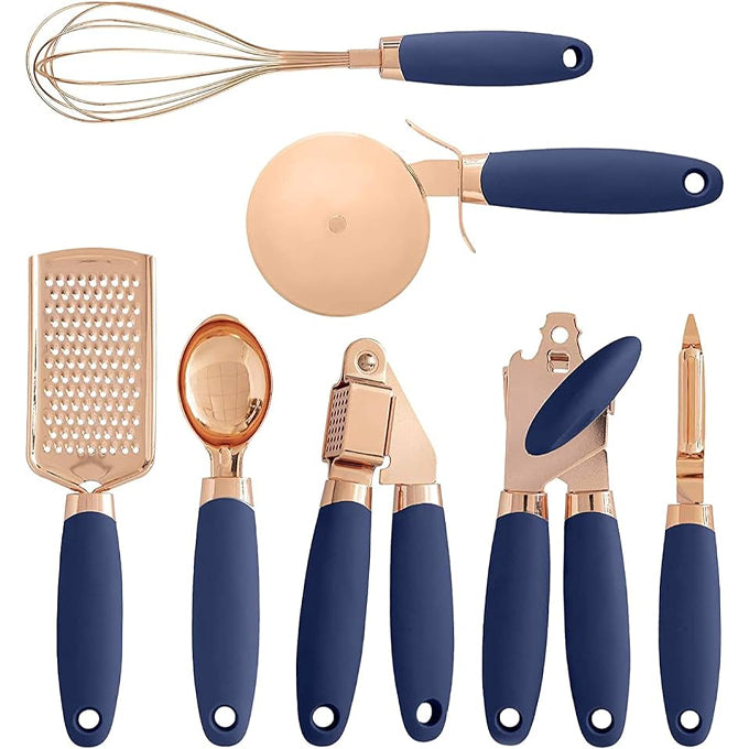 7 Pieces Copper Coated High Quality Stainless Steel Kitchen Gadget Set