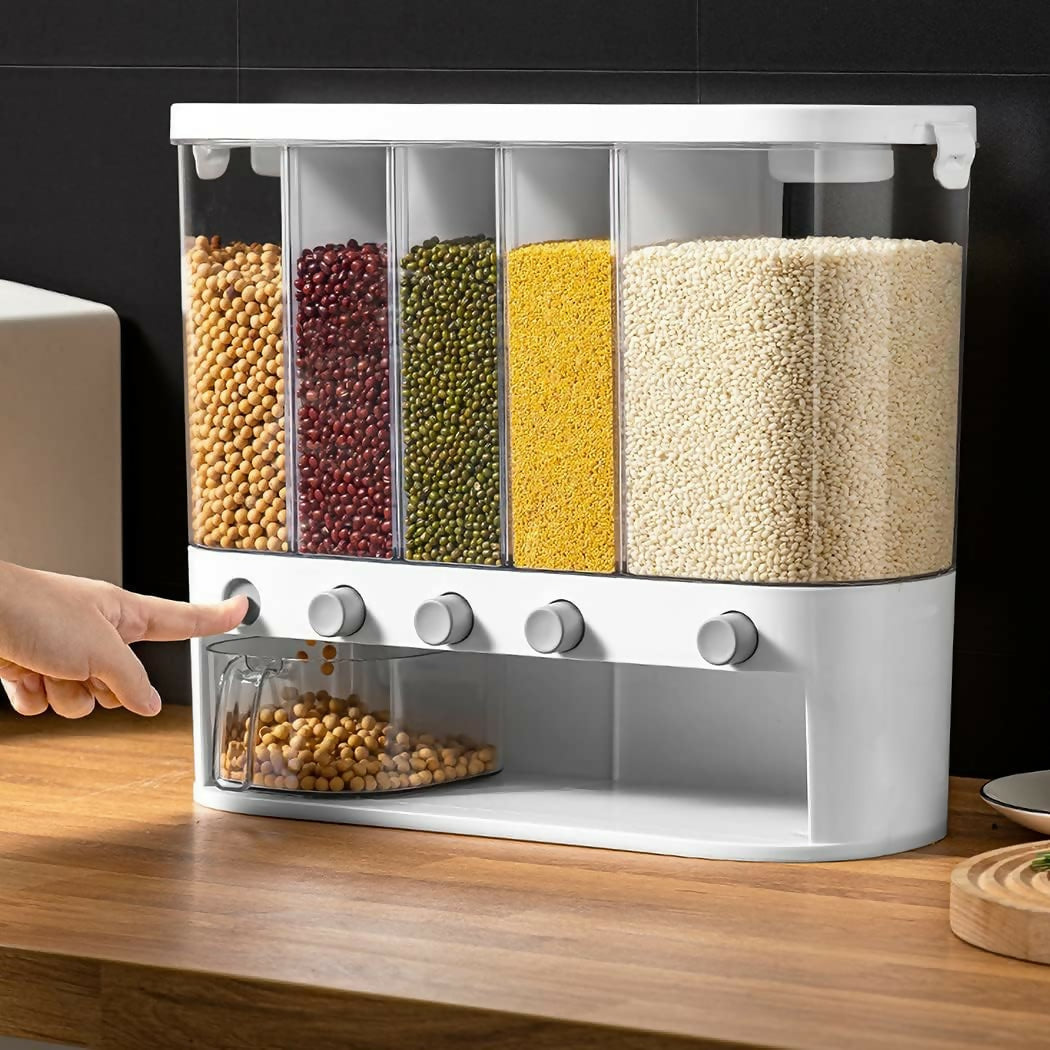 Partitioned Cereal/Rice Dispenser