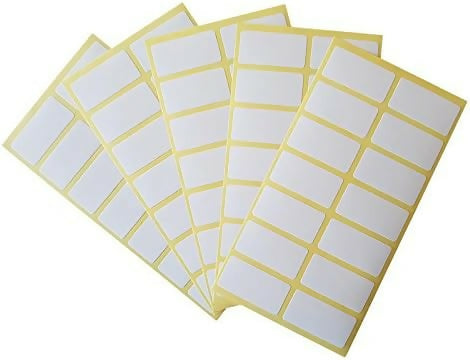 KARTASI 96 Pieces Self Adhesive Labels Sticker Blank White 5.1x2.5cm