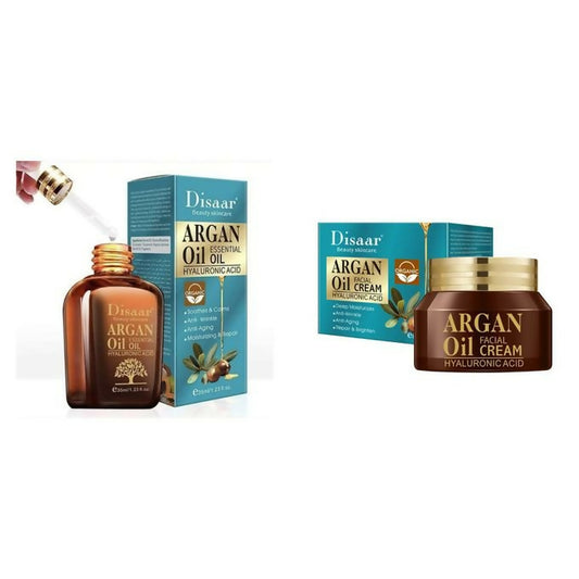 Disaar Argan Oil Essential Oil Face Serum + Facial Cream