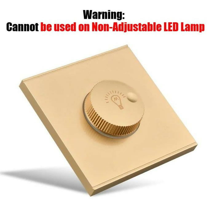 Lights Dimmer Wall-mounted LED on/off Switch, Dimming 15-300W, AC 220V-250V Rotary, For Dimmable LED lamps