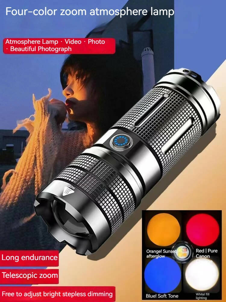 4 Colors RGB Flashlight replacement LED for Photograph Photo Lighting Shadow Making Modeling Magnetic Pattern Sheet Condenser