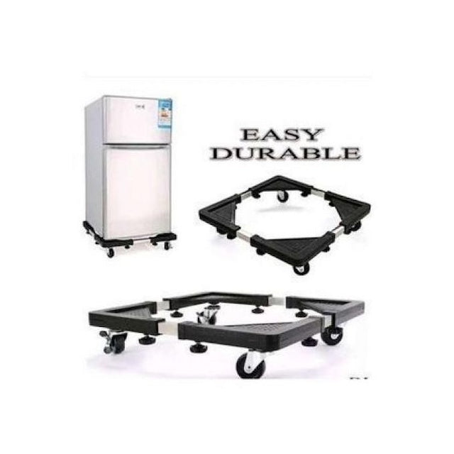 Adjustable Fridge/Washing Machine Trolley Stand, Durable and Movable Fridge Holder, Adjustable Tower Stand with 4 Caster Wheels