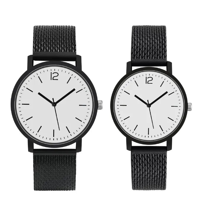 Elegant Digital Quartz Couple Watches for Men & Women, Perfect Gift Set
