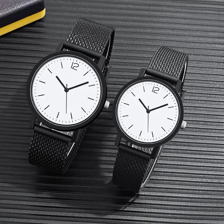 Elegant Digital Quartz Couple Watches for Men & Women, Perfect Gift Set