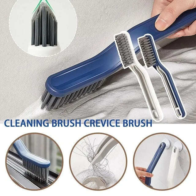 2 in 1 Crevice Brush, Floor Seam Brush, Clip Hair Window Cleaning Brush, Bathroom Cleaning Brush, Groove Gap Cleaning Brush