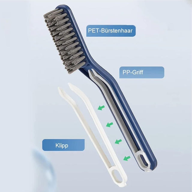 2 in 1 Crevice Brush, Floor Seam Brush, Clip Hair Window Cleaning Brush, Bathroom Cleaning Brush, Groove Gap Cleaning Brush