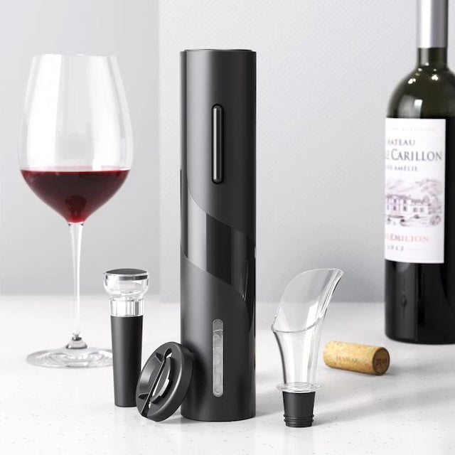 Wine Opener Set, Electric Wine Opener Set, Battery Operated Wine Bottle Opener with Foil Cutter, Automatic Corkscrews for Wine Bottles