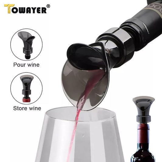 2 in 1 Wine Pourer Stopper, Wine Aerator Pourer, Bottle Stopper Bottle Pourers, Wine Decanter Flower Shape Red Wine Pourer