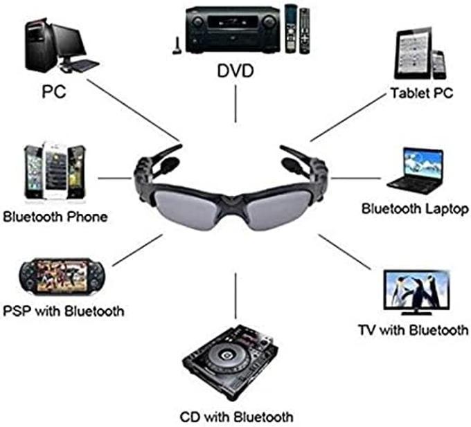 Wireless Bluetooth MP3 Polarized Lenses Music Sunglasses Stereo Handfree Headphone