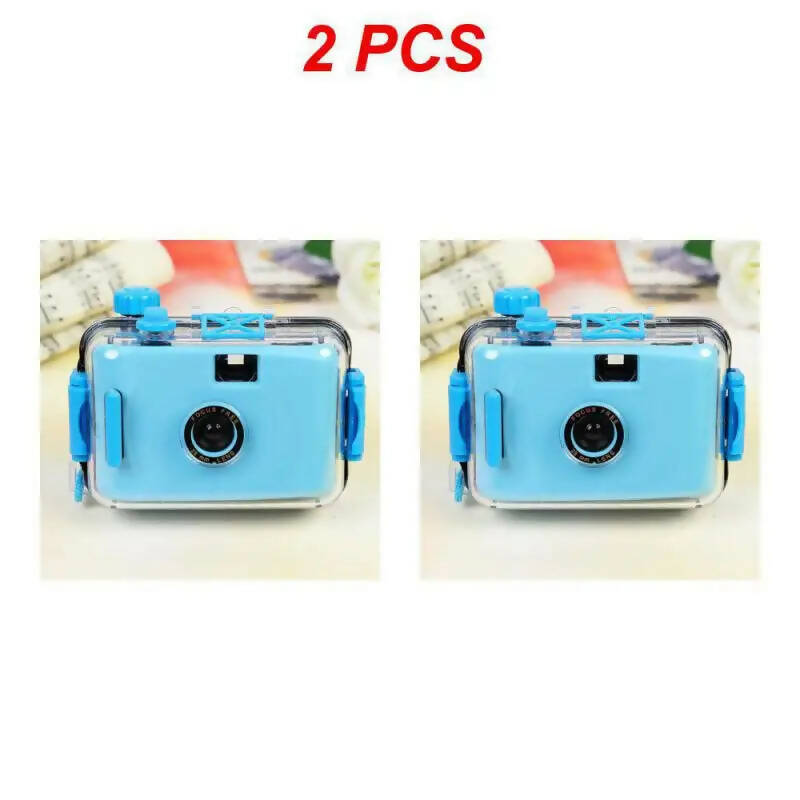 2/5PCS Waterproof Camera Compact Size Waterproof Captures Memories User-friendly Durable Retro Waterproof Camera Retro Camera