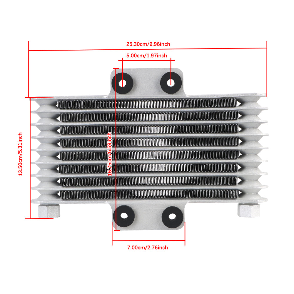Moto ATV Modification Aluminum Alloy Cooling System Motorcycle Radiator Condenser 8 Row Engine Oil Cooler Transmission Radiator