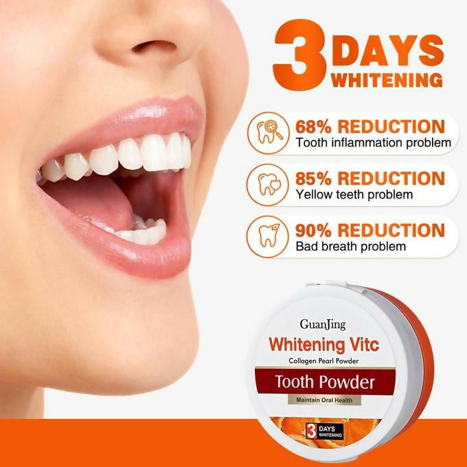 Tooth Whitening Powder Collagen Pearl Remove Smoke Coffee Tea Stains Brighten Teeth