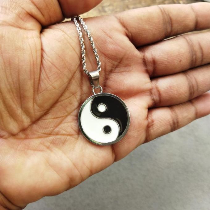 Yin Yang Tai Chi Pendant Necklace Vintage Men's Silver Unisex Necklace - Chinese Style - Male Punk Hip Hop Jewelry Accessories