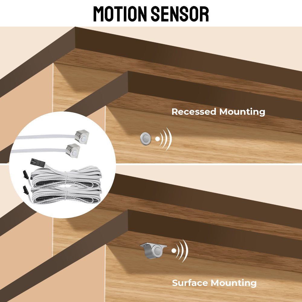 LED Motion Sensor Adjustable Brightness Automatic 32 Channels Stair Light Controller Kit DC 12V 24V For Stairs Flexible Strip