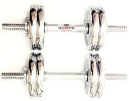 Chrome Dumbells 20kg (with case)