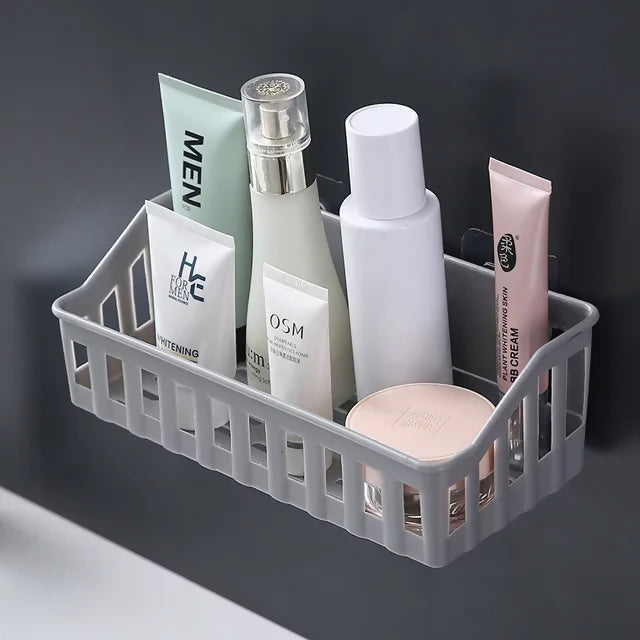 Wall-Mounted Bathroom Storage Organizer Basket