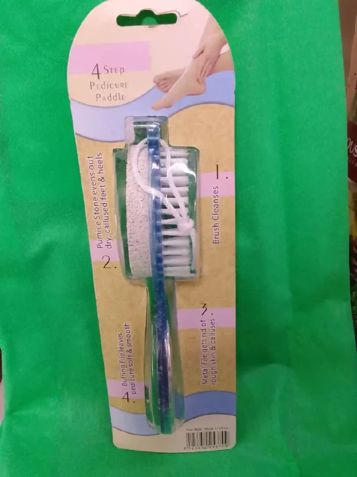 Fashion 4 In 1 Pedicure Tool Foot Nail Buffer Brush
