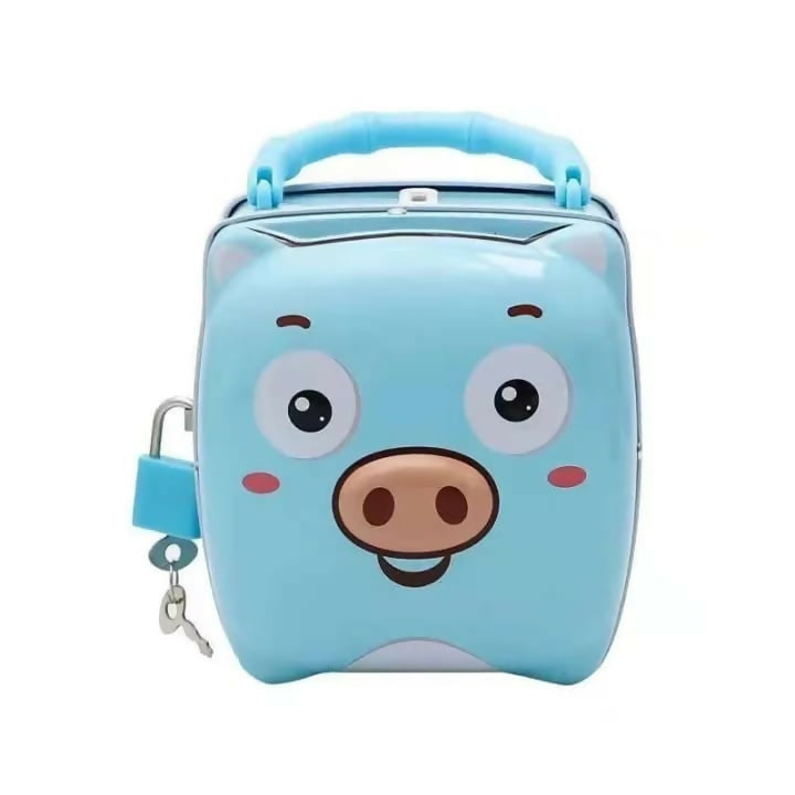 Pink/ Blue Piggy bank suitable for children