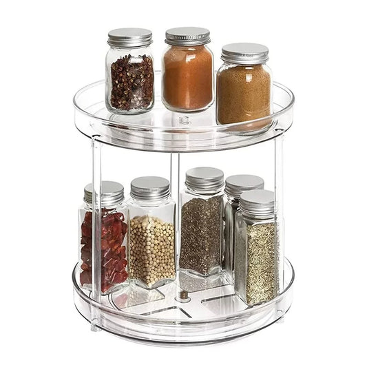 2 Tier Rotating Acrylic Spice Rack