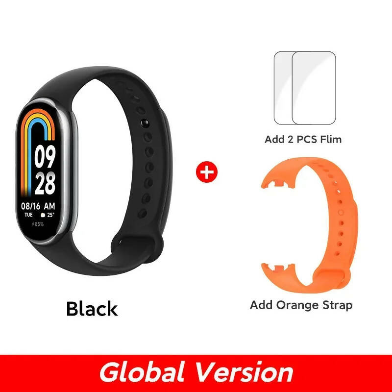 Global Version Xiaomi Smart Band 8 Blood Oxygen Monitor 1.62'' AMOLED Screen 16 Days Battery Life