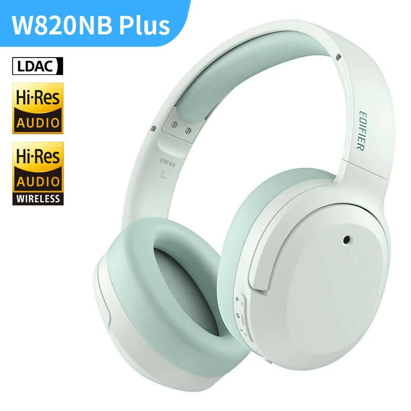 Edifier W820NB Plus Wireless Noise Cancelling Headphones 43dB ANC Hi-Res LDAC Codec 49hrs Playtime Over-Ear Bluetooth Headset