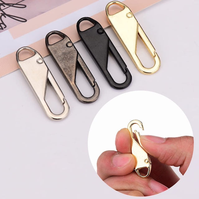 Zipper Slider Puller, Detachable Zipper Pull Head, Universal Detachable Zipper Puller, Travel Bag Suitcase Zipper Head, DIY Sewing Craft - 2 Pcs