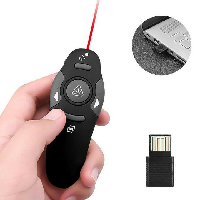 2.4G Wireless Laser Pointer Red Presenter LED USB Pen PPT Remote Control Powerpoint Presentation