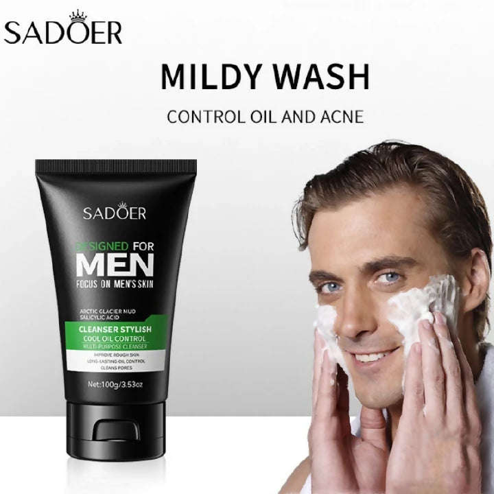 SADOER Men's Oil Control Facial Cleanser Hydrating And Soothing