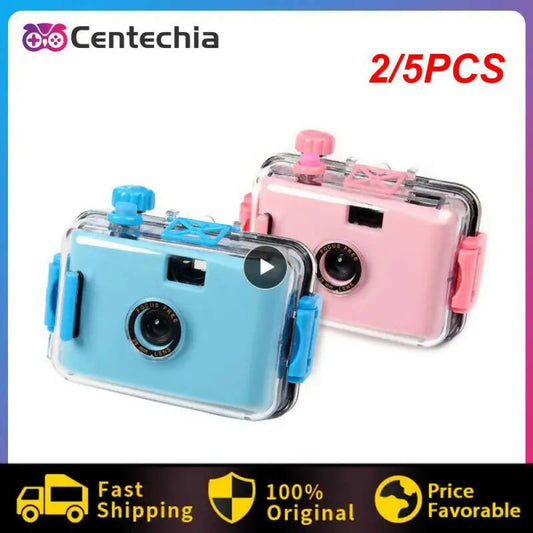 2/5PCS Waterproof Camera Compact Size Waterproof Captures Memories User-friendly Durable Retro Waterproof Camera Retro Camera